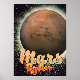 Mars med flyg Vintage flygplansaffisch Poster
