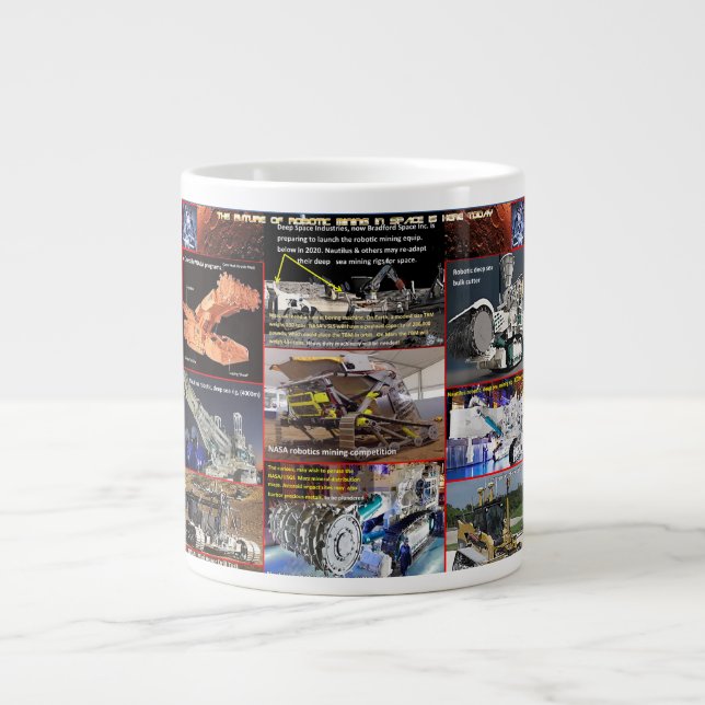 Mars Mining Maskiner Jumbo Mugg (Framsidan)