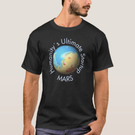 Mars Mola karta efter terraformation Tee Shirt