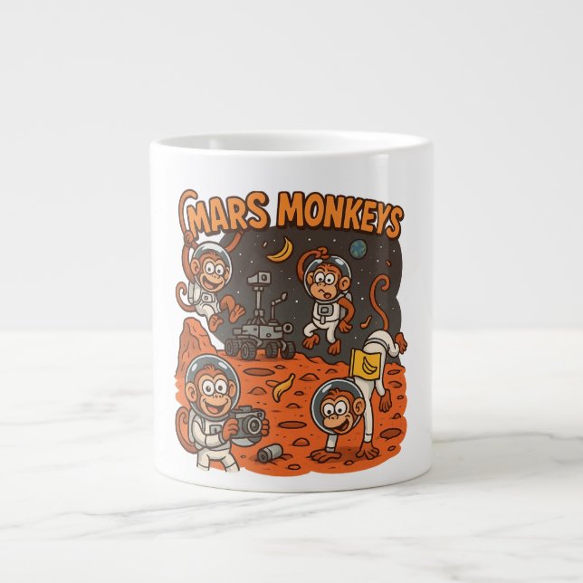 Mars Monkey lustigt djur Jumbo Mugg (Framsidan)