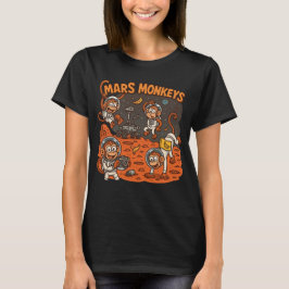 Mars Monkey lustigt djur T Shirt