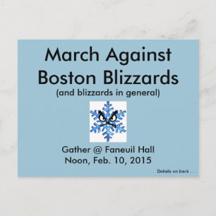 Mars mot Boston Snöstorm 2015! Vykort