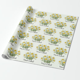 Mars-Narkissblommor Presentpapper