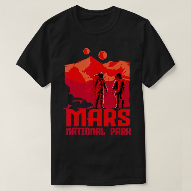 Mars National Park Inspired Red Planet Related Mar T Shirt (Design framsida)