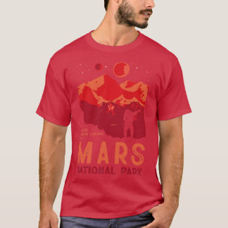 Mars Nationalpark Rolig Vintage SciFi Marsianisk U T Shirt
