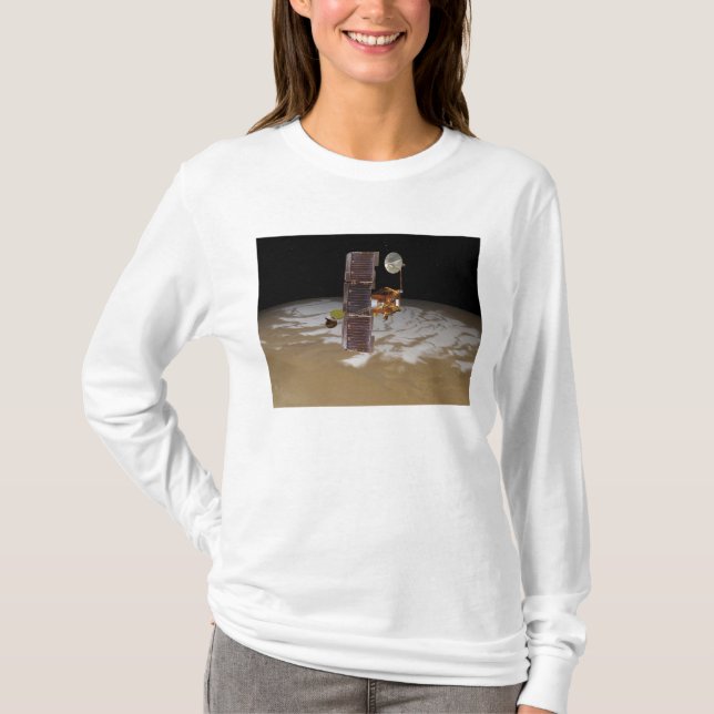 Mars Odyssey rymdfarkoster T-shirt (Framsida)