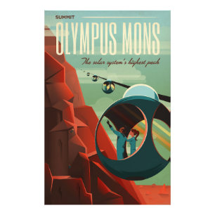Mars Olympus Mons Highest Volcano Solar System Fototryck