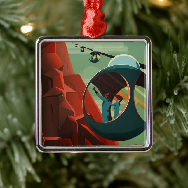 Mars Olympus Mons Highest Volcano Solar System Julgransprydnad Metall (Träd)