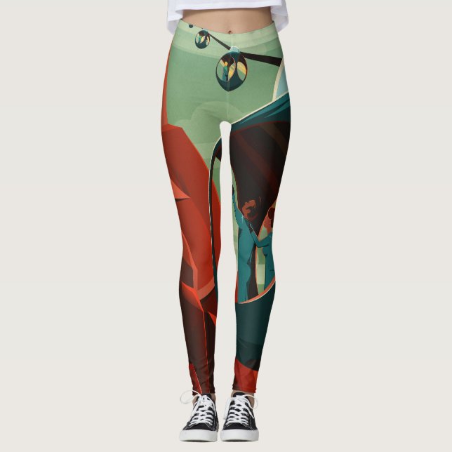 Mars Olympus Mons Highest Volcano Solar System Leggings (Framsida)