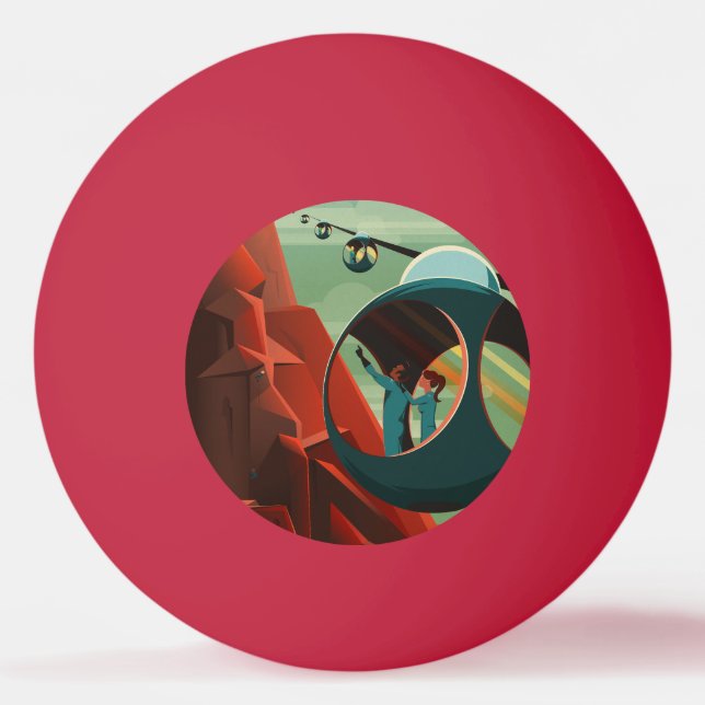 Mars Olympus Mons Highest Volcano Solar System Pingisboll (Framsidan)