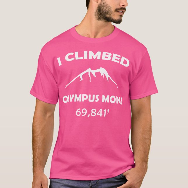 Mars Olympus Mons Lusnye Hiker och Hiking Gift I T Shirt (Framsida)