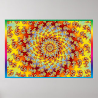 Mars över Psychedelic Elephants Poster