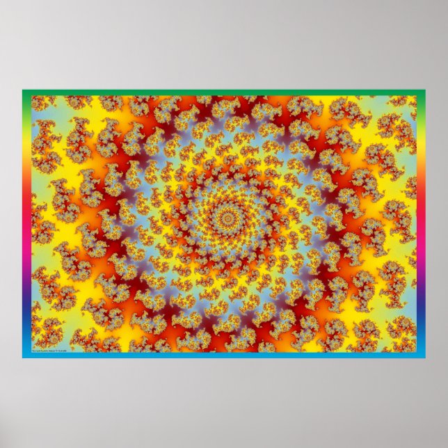 Mars över Psychedelic Elephants Poster (Framsidan)