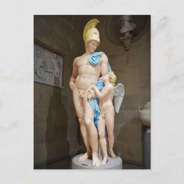 MARS ÖVERTALAD AV CUPIDO 1825 John Gibson Vykort (Framsida)