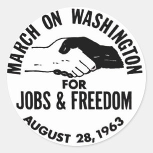 Mars på Washington 1963 Runt Klistermärke