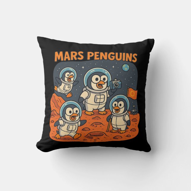 Mars Penguins konstiga djurutrymmesserie! Kudde (Framsida)