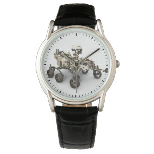 Mars Perseverance roterar på vit bakgrund. Armbandsur