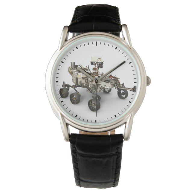 Mars Perseverance roterar på vit bakgrund. Armbandsur (Framsida)