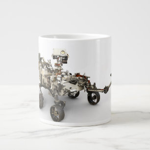 Mars Perseverance roterar på vit bakgrund. Jumbo Mugg