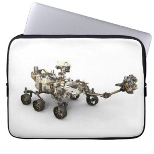 Mars Perseverance roterar på vit bakgrund. Laptop Fodral