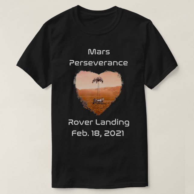 Mars Perseverance Rover Landing T Shirt (Design framsida)