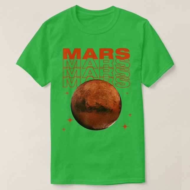 Mars planet astronomientusiaster space älskare t shirt (Design framsida)