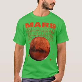 Mars planet astronomientusiaster space älskare t shirt