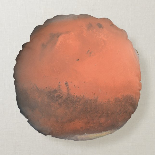 Mars Planet Foto Rymden Solsystemet Krig Röd Rund Kudde (Framsidan)
