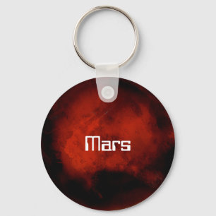 Mars Planet i Mörk Red Nyckelring
