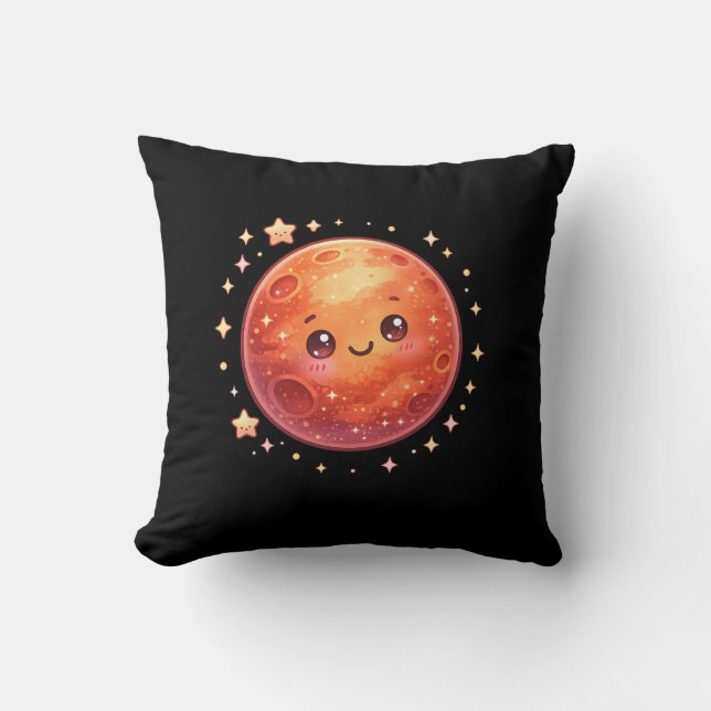 Mars Planet Rymd Kawaii Kudd Kudde  (Framsida)