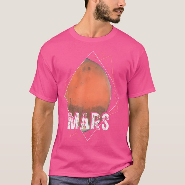 Mars Planet Solar System Space Astronomy T Shirt (Framsida)