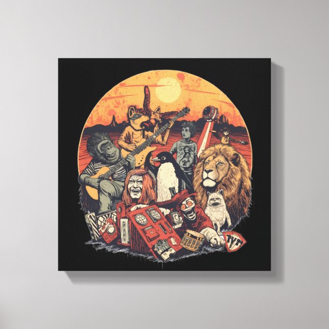 Mars Pop Party Animals – Fun Music & Space Culture Canvastryck (Framsida)