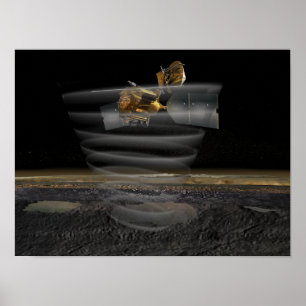 Mars Reconnaissance Orbiters radar på arbetsplatse Poster