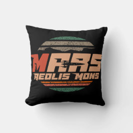 Mars Red Planet Aeolis Mons Mount Vass vintage bl. Kudde