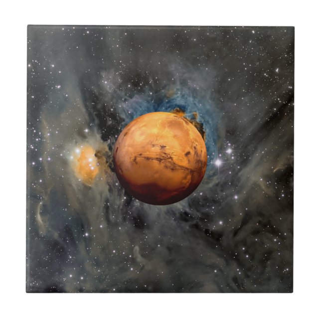 Mars Red Planet Cinematic Ceramic Tile Kakelplatta (Framsidan)