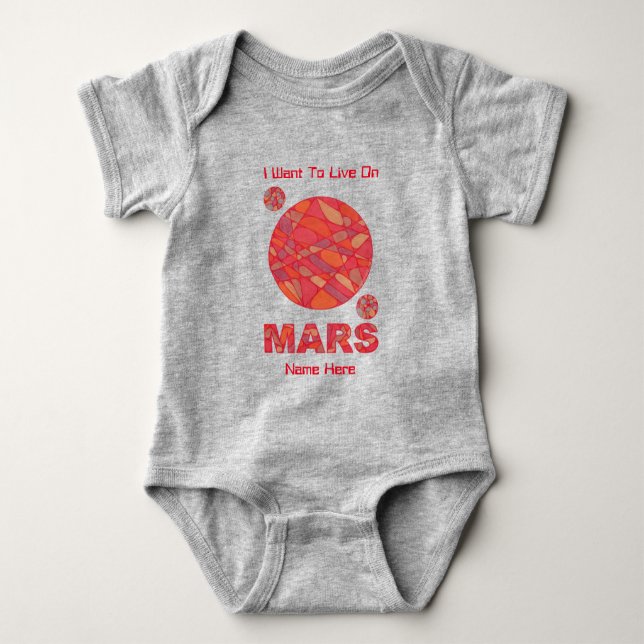 Mars Red Planet Space Geek Solar System Roligt T-shirt (Framsida)