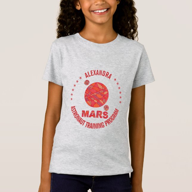 Mars Red Planet Space Geek Solar System Roligt Tee (Framsida)