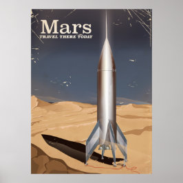 Mars - resa dit i dag vintage resposter poster