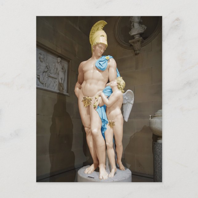 MARS RESTRAINED BY CUPID 1825 John Gibson Vykort (Framsida)