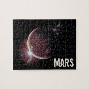 Mars röd planet 3d universum rymd illustration pussel