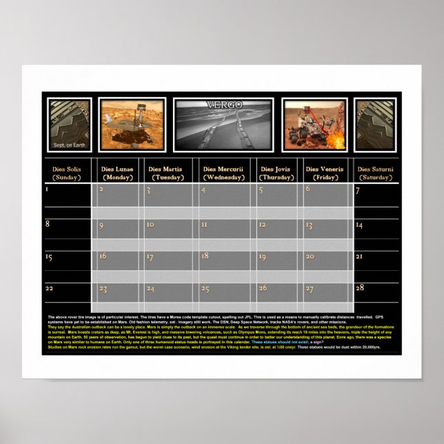 Mars Rover & Morse Code Poster (Framsidan)