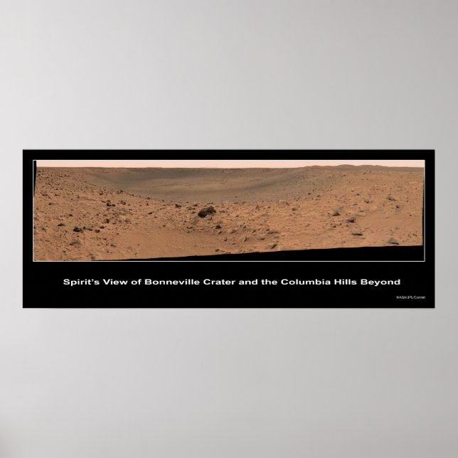 Mars Rover Spirits destination: Columbia Backe Poster (Framsidan)