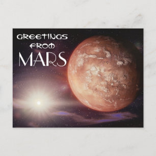 MARS rymdfart Vykort