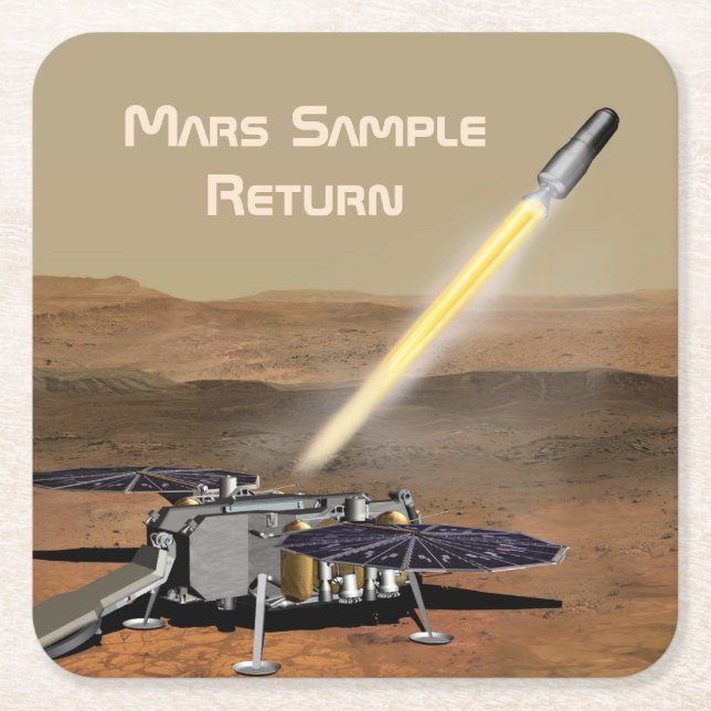 Mars Sample Return Uppdrag Papper Underlägg Kvadrat (Framsidan)