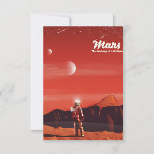 Mars Science fiction vintage resposter Inbjudningar