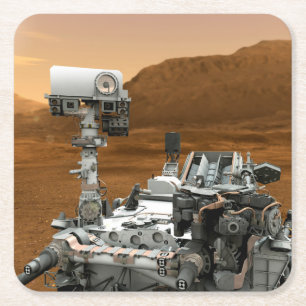 Mars Science Laboratory Curiosity Rover. 3 Underlägg Papper Kvadrat