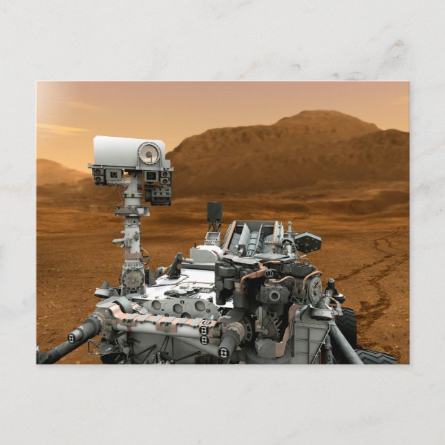Mars Science Laboratory Curiosity Rover. 3 Vykort (Framsida)