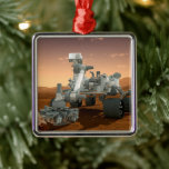 Mars Science Laboratory Curiosity Rover. 4 Julgransprydnad Metall<br><div class="desc">Artists idé om mars Science Laboratory Curiosity Rover, en mobil robot för att undersöka Mars tidigare eller nuvarande förmåga att upprätthålla mikrobiellt liv. I bild utreder roven ett sten på Mars med en uppsättning verktyg i slutet av rovens arm, som sträcker sig omkring 7 fot. Två instrument vid arm kan...</div>