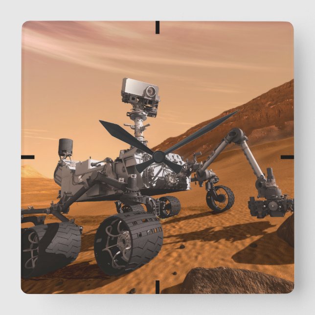 Mars Science Laboratory Curiosity Rover. Fyrkantig Klocka (Framsida)