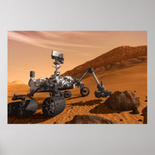 Mars Science Laboratory Curiosity Rover. Poster